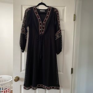 Zara midi long sleeve dress